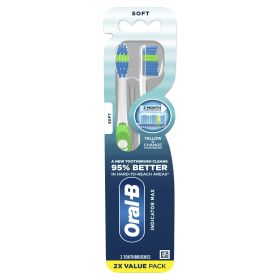 Oral-B Indicator Max Toothbrush, Indicator Bristles, Soft, 2 Count