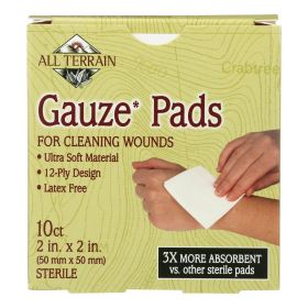 All Terrain - Gauze Pads Latex Free - 10 Pads