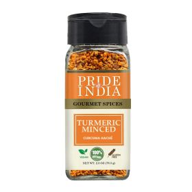 Pride of India â€“ Turmeric Minced Whole â€“ Gourmet Spice â€“ Curcumin Rich/ Anti-inflammatory Properties â€“ No Additives/ Gluten â€“ Easy to Use â€