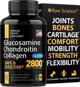 Glucosamine Chondroitin MSM Capsules  Joint Support for Women Men Triple Strength Vitamins: Glucosamine HCL Chondroitin Sulfate with OptiMSM Reduces J