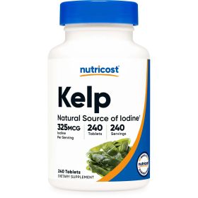 Nutricost Kelp Tablets, 325mcg of Iodine, 240 Tablets, Supplement