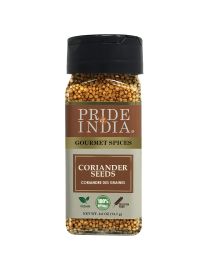 Pride of India â€“ Coriander Seed Whole â€“ Fresh & Gourmet Indian Whole Spice â€“ Good for Curries/Meat/ Chicken â€“ Easy to Use â€“ 1.4 oz. Small Du