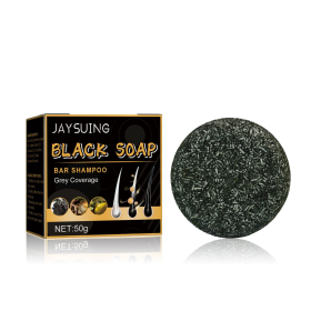 Jaysui Black Hair Soap Black Thick Hair Care Cleansing Scalp Smooth And Strong Hair Shampoo (Color: 1pcs)